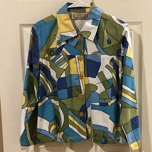 NWT Life Style Petite Multi Color Jacket Blazer